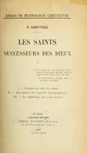 Cover of: Les saints successeurs des dieux by Émile Dominique Nourry