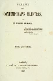Cover of: Galerie des contemporains illustres