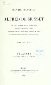 Cover of: Oeuvres-complètes de Alfred de Musset.