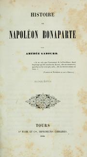 Cover of: Histoire de Napoléon Bonaparte.