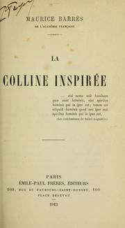 Cover of: La colline inspirée.