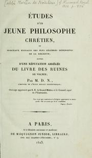 Études d'un jeune philosophe chrétien, ou, Morceaux extraits des plus célèbres défenseurs de la religion by Franois Martin de Noirlieu