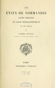 Les États de Normandie by Alfred Coville