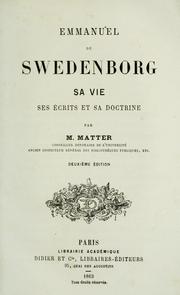 Cover of: Emmanuel de Swedeborg: sa vie, ses écrits et sa doctrine