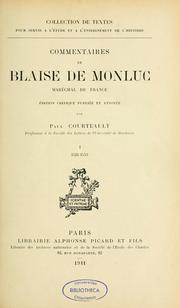 Cover of: Commentaires de Blaise de Montluc, maréchal de France