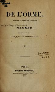 Cover of: De l'Orme, histoire du temps de Louis XIII. by G. P. R. James