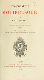Cover of: Iconogaraphie moliéresque