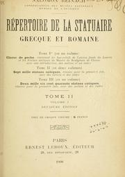 Cover of: Répertoire de la statuaire grecque et romaine.
