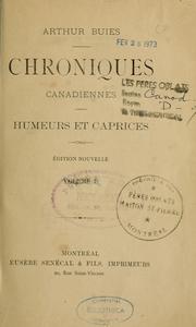 Cover of: Chroniques canadiennes