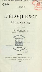 Cover of: Essai sur l'eloquence de la chaire