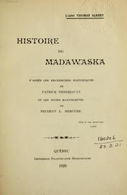 Cover of: Histoire du Madawaska by Albert, Thomas.