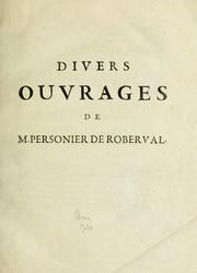 Cover of: Divers ouvrages by Gilles Personne de Roberval