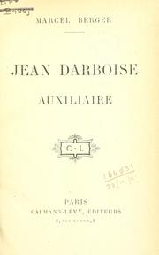 Cover of: Jean Darboise auxiliaire.