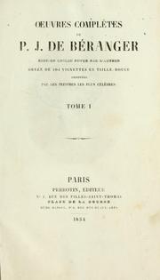 Cover of: OEuvres complètes by Pierre Jean de Béranger