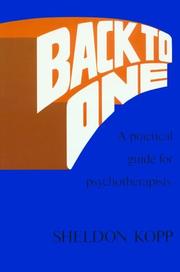 Cover of: Back to one by Sheldon B. Kopp