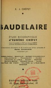 Cover of: Baudelaire by Eugène Crépet