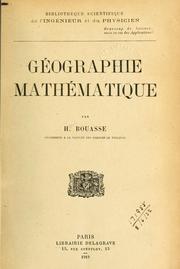 Cover of: Géographie mathématique.