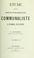 Cover of: Étude sur le mouvement communaliste à Paris, en 1871.