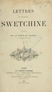 Cover of: Lettres de Madame Swetchine
