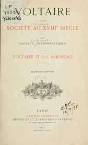 Cover of: Voltaire et la société française au XVIIIe siècle ...