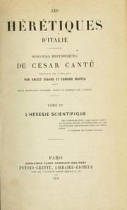 Cover of: Les hérétiques d'Italie by Cesare Cantù