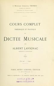 Cover of: Cours complet théorique et pratique de dictée musicale