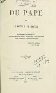 Cover of: Du page.: 18. éd. seule conforme à celle de 1821, augm. de lettres inédites de l'auteur, de notes et d'une table analytique