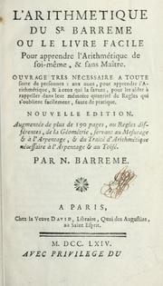 Cover of: L' arithmetique du Sr Barreme by Barrême