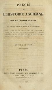 Cover of: Précis de l'histoire ancienne par MM. Poirson et Cayx. by Auguste Simon Jean Chrystome Poirson