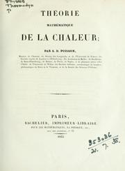 Cover of: Théorie mathématique de la chaleur