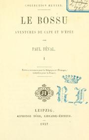 Cover of: bossu: aventures de cape et d'épée