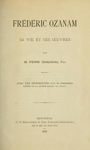 Cover of: Frédéric Ozanam: sa vie et ses uvres