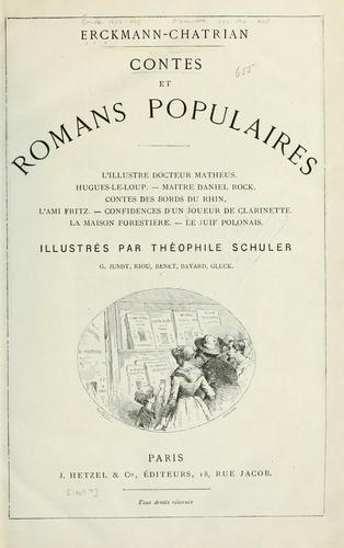 Contes et romans populaires by Emile Erckmann