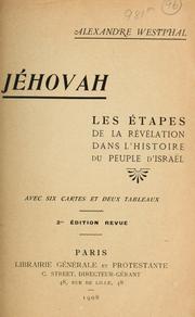 Cover of: Jéhovah by Alexandre Westphal