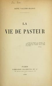 Cover of: La vie de Pasteur.