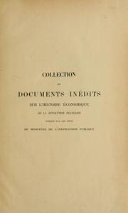 Cover of: Département de l'Yonne: Documents relatifs à la vente des biens nationaux dans le district de Sens