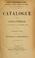 Cover of: Catalogue de la bibliothèque, a la date du 31 décembre 1890