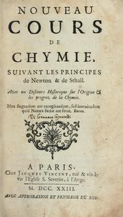 Front cover of Nouveau cours de chymie by Unknown