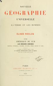 Cover of: Nouvelle géographie universelle: la terre et les hommes.
