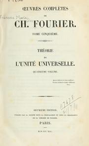 Cover of: Oeuvres complètes. by Charles Fourier