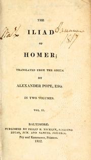 Cover of: The Iliad of Homer by Όμηρος (Homer)