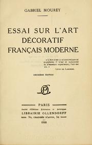 Cover of: Essai sur l'art décoratif français moderne