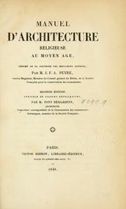 Manuel d'architecture religieuse au moyen age by J. F. A. Peyré