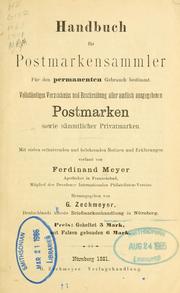 Cover of: Handbuch für Postmarkensammler für den permanenten Gebrauch Bestimmt ...