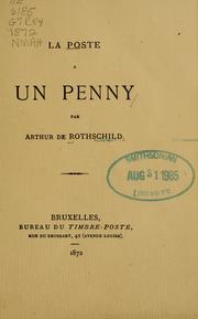 Cover of: La poste à un penny