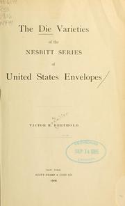 The die varieties of the Nesbitt series of United States envelopes