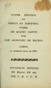 Cover of: Viagem extatica ao templo da sebedoria: poema em quatro cantos