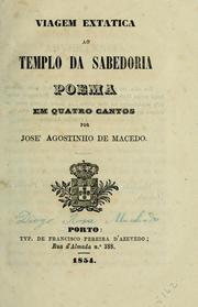 Cover of: Viagem extatica ao templo da sebedoria: poema em quatro cantos