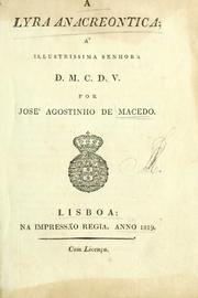 Cover of: A lyra anacreontica: á illustrissima senhora D.M.C.D.V.