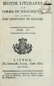 Cover of: Motim literario em fórma de soliloquios: desta obra, inteiramente original, se publicão duas folhas cada semana, que encerrão objectos separrados, e independentes